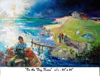 On the way home, Newfoundland, Canada, Oil on Canvas